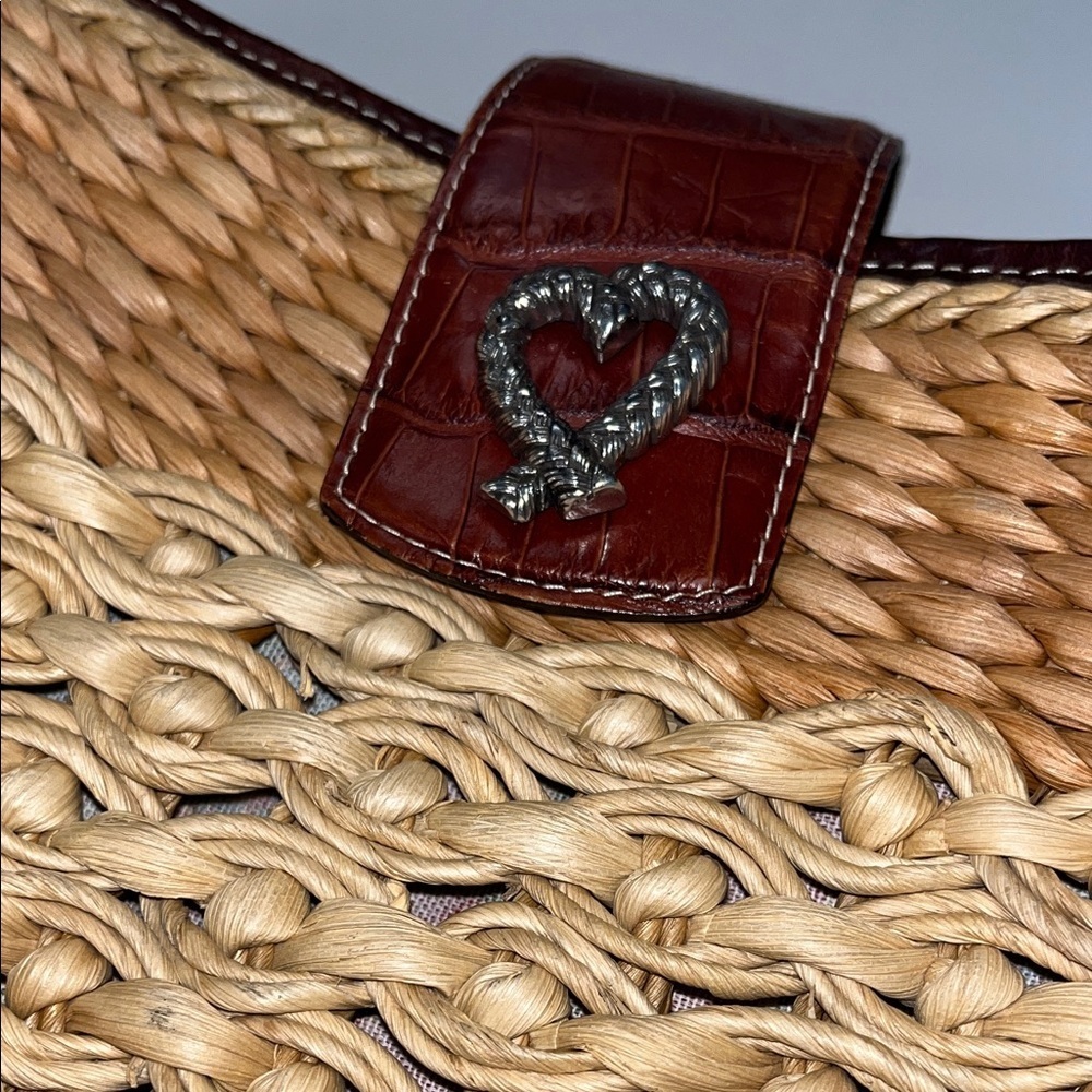 Brighton Tan and Brown Woven Shoulder Bag / gorgeous - Picture 2 of 16